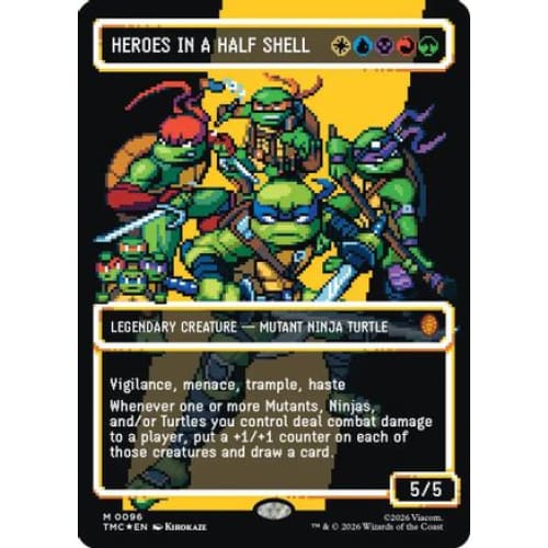 Heroes in a Half Shell (0096) (Borderless) (Surge Foil) (TMC-096) Foil