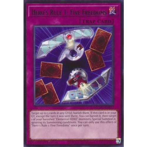 Hero's Rule 1: Five Freedoms - MZMU-EN027 Rare 1st Edition