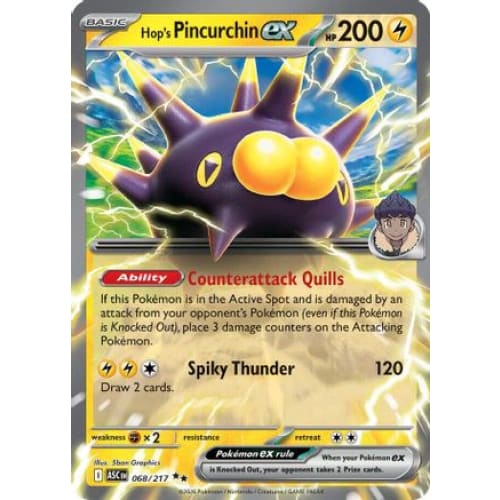 Hop's Pincurchin ex (68) Double Rare Holofoil