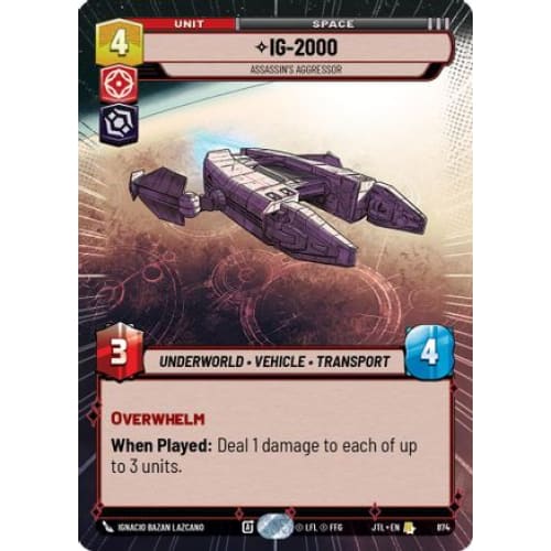 IG-2000 - Assassin's Aggressor (Hyperspace Foil) (874)  Foil