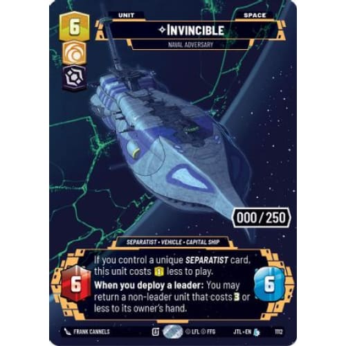 Invincible - Naval Adversary (Serialized) (1112)  Foil