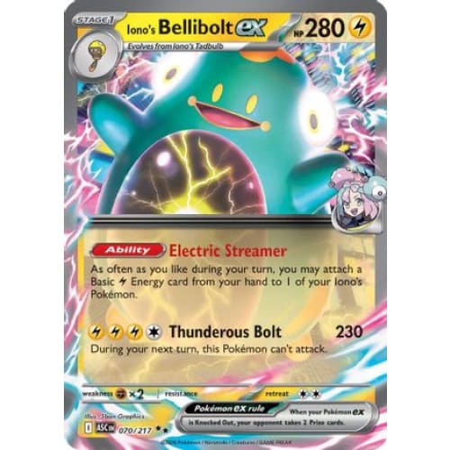 Iono's Bellibolt ex - 070/217 (70) Double Rare Holofoil