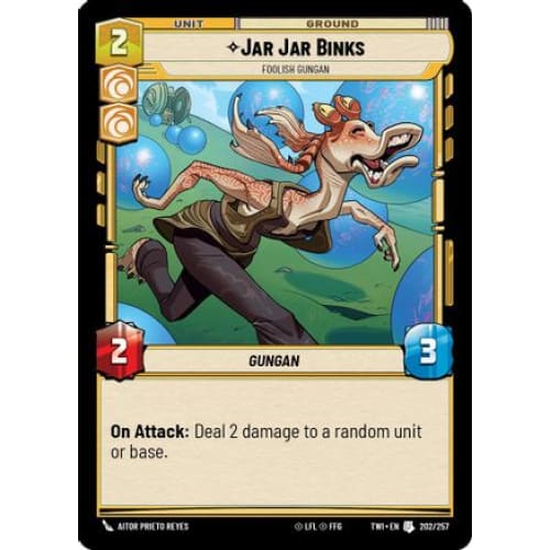 Jar Jar Binks - Foolish Gungan (202/257)  Foil
