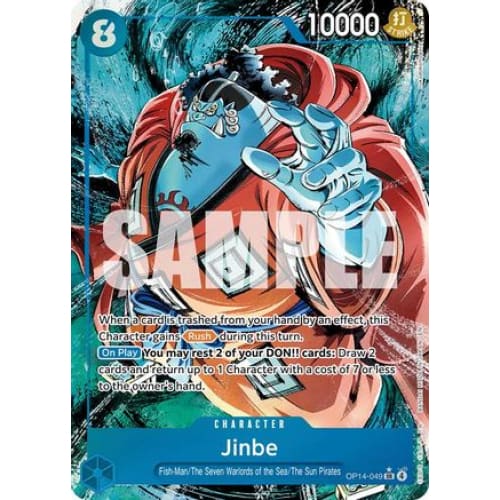 Jinbe - OP14-049 (Alternate Art) OP14-049 SR The Azure Sea's Seven  Foil