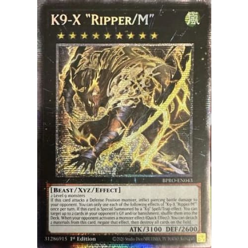K9-X "Ripper/M" (Starlight Rare) - BPRO-EN043 Starlight Rare 1st Edition
