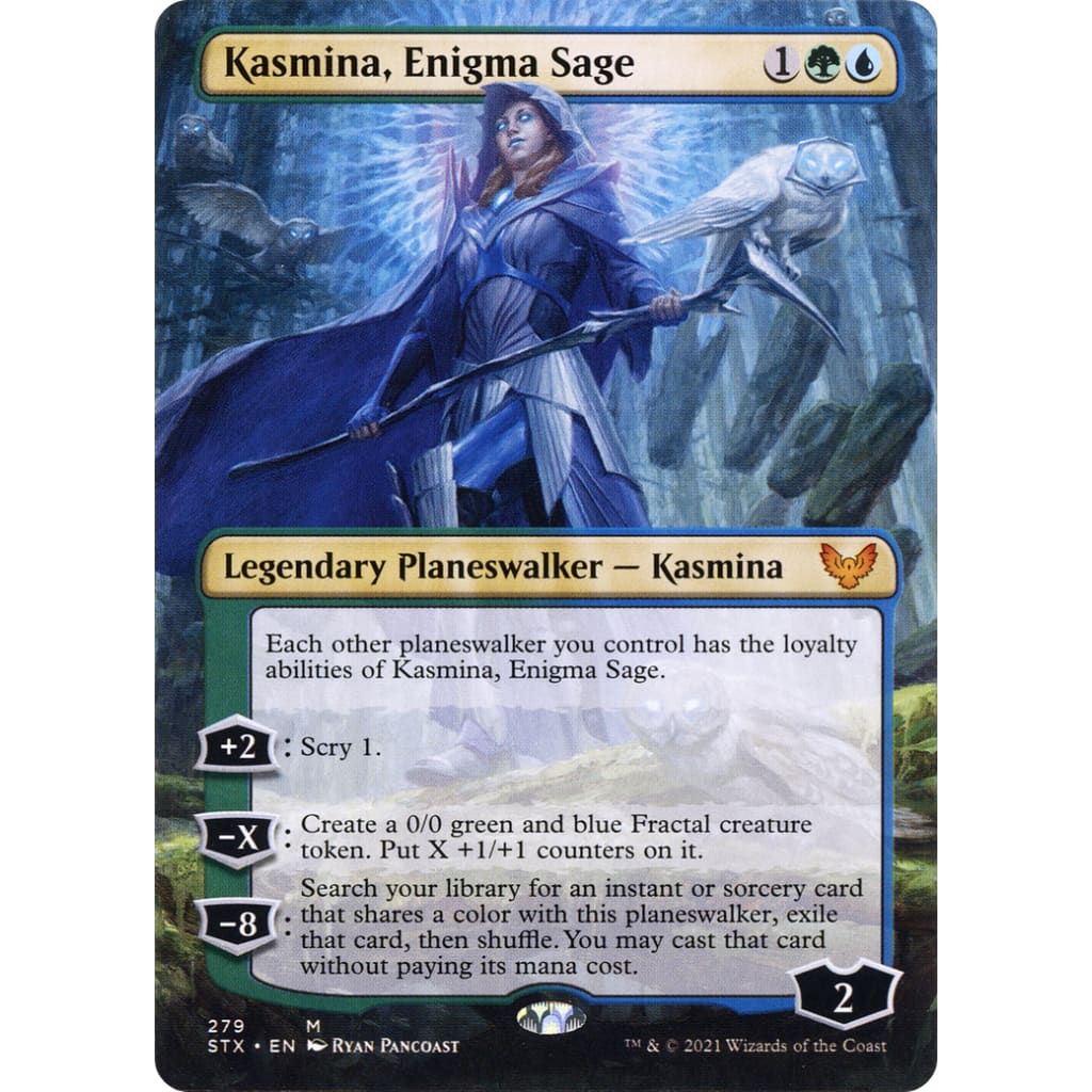 Kasmina, Enigma Sage (Borderless) (STX-279) (Borderless) Foil