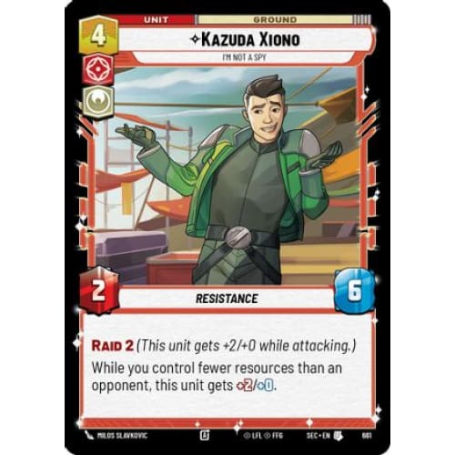 Kazuda Xiono - I'm Not A Spy (Foil) (661)  Foil