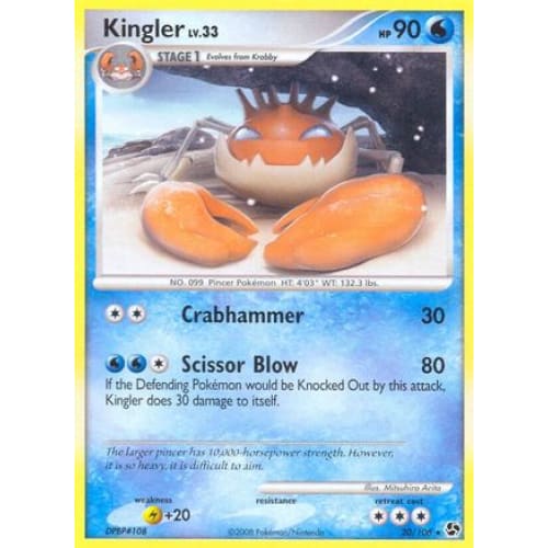 Kingler (20) Rare Classic Reverse Holofoil