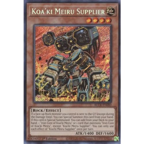 Koa'ki Meiru Supplier - BLCR-EN080 Secret Rare 1st Edition