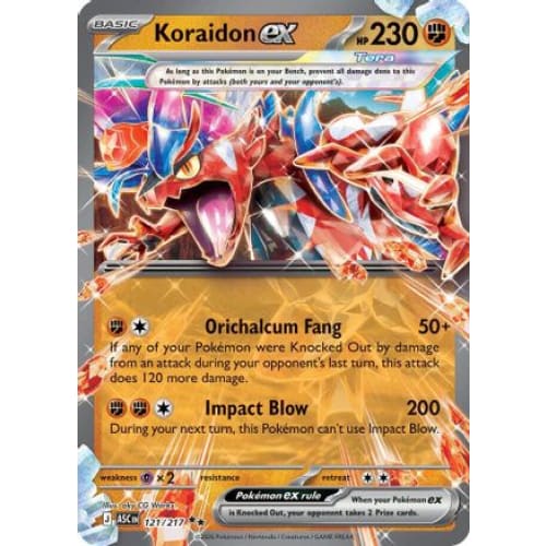 Koraidon ex (121) Double Rare Holofoil