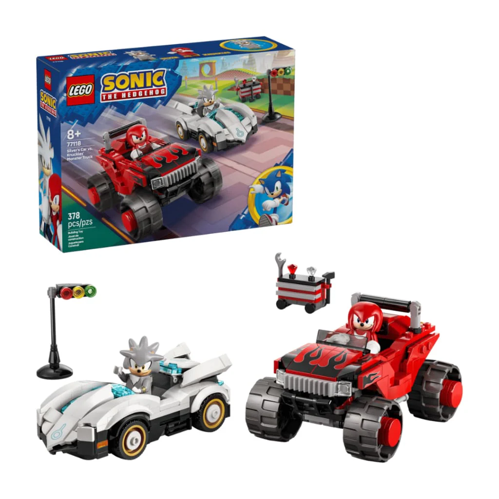 LEGO Sonic The Hedgehog Silver's Car vs. Knuckles' Monster Truck