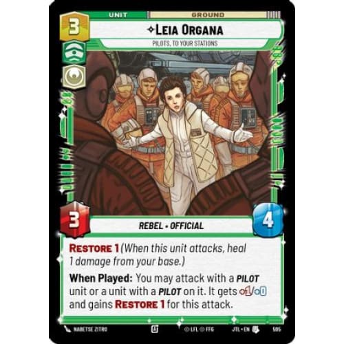 Leia Organa - Pilots, To Your Stations (Foil) (595)  Foil