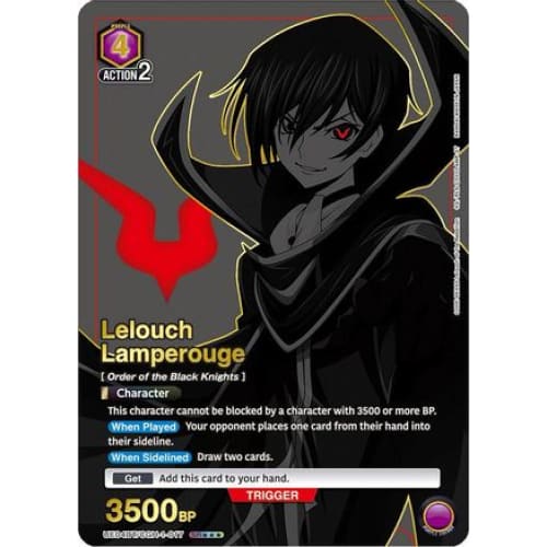 Lelouch Lamperouge (017) (SR***) (UE04BT/CGH-1-017) - UE04BT CODE GEASS Lelouch of the Rebellion Foil