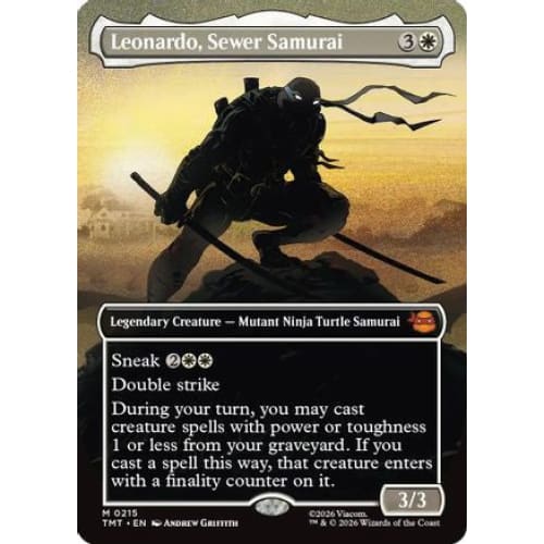 Leonardo, Sewer Samurai (Borderless) (TMT-215)