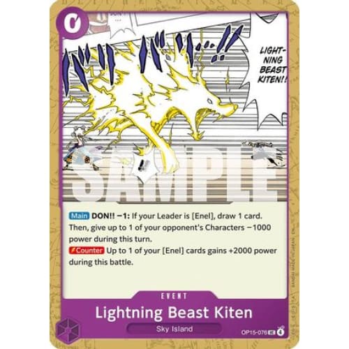 Lightning Beast Kitten OP15-076 UC Adventure on Kami's Island