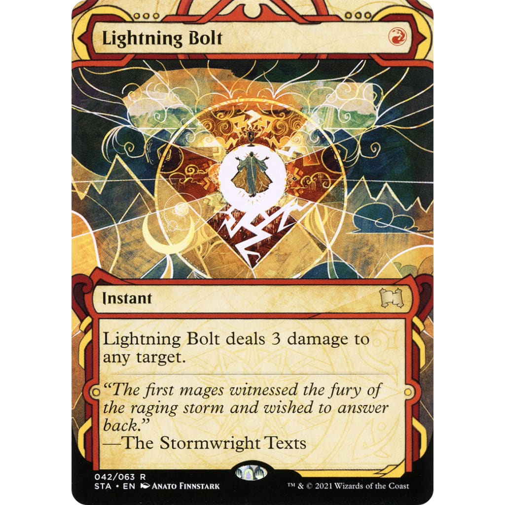 Lightning Bolt (STA-042): (Showcase) (Borderless) Foil