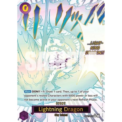 Lightning Dragon (Alternate Art) OP15-077 R Adventure on Kami's Island  Foil