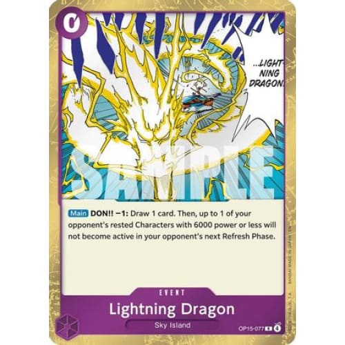 Lightning Dragon OP15-077 R Adventure on Kami's Island  Foil