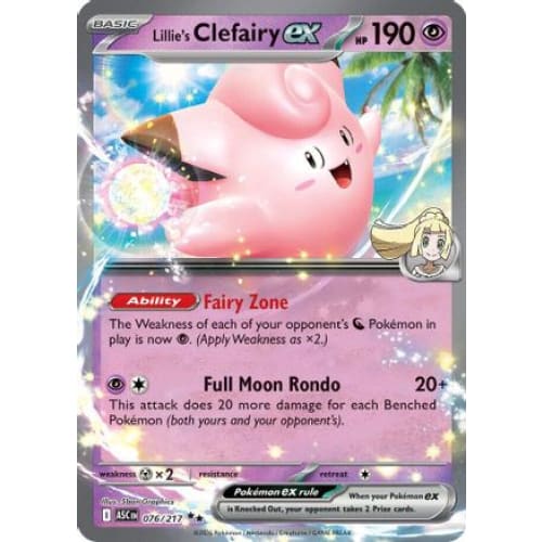 Lillie's Clefairy ex - 076/217 (76) Double Rare Holofoil