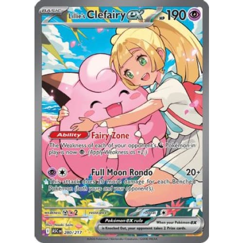 Lillie's Clefairy ex - 280/217 (280) Special Illustration Rare Holofoil
