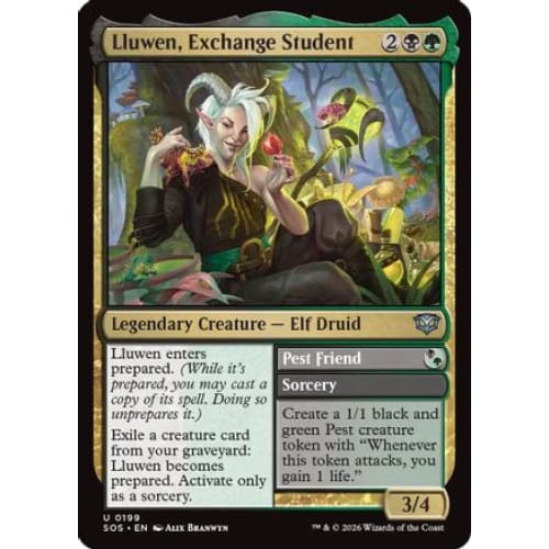 Lluwen, Exchange Student (SOS-199) Foil