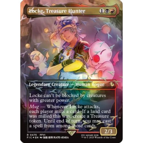 Locke, Treasure Hunter (Borderless) (Chocobo Track Foil) (FIC-475) Foil