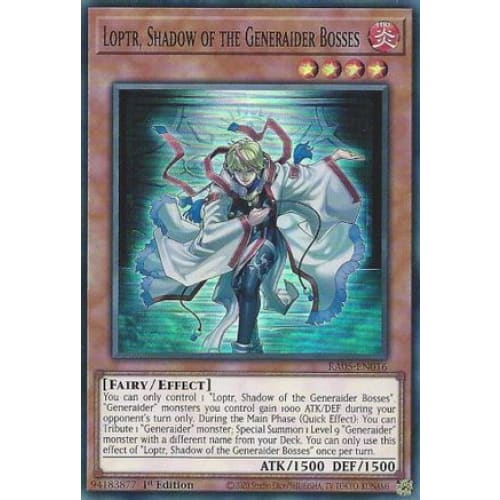 Loptr, Shadow of the Generaider Bosses - RA05-EN016 Super Rare 1st Edition