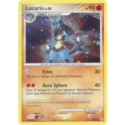 Lucario (6) Holo Rare Reverse Holofoil