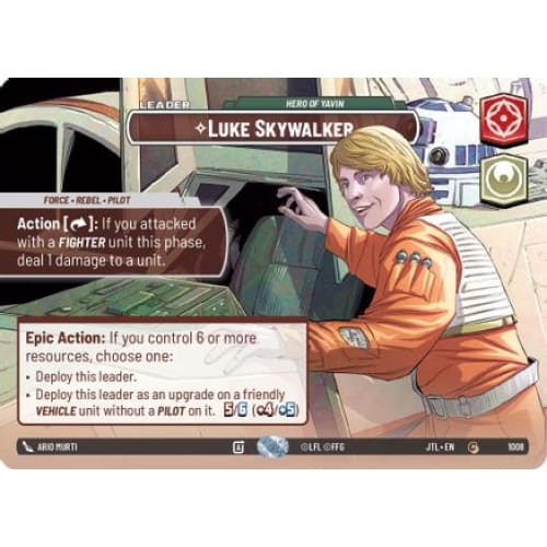 Luke Skywalker - Hero of Yavin (Showcase) (1008)  Foil