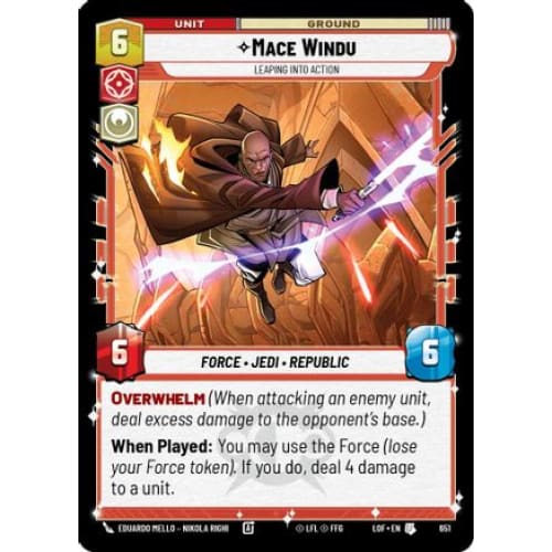 Mace Windu - Leaping into Action (Foil) (651)  Foil