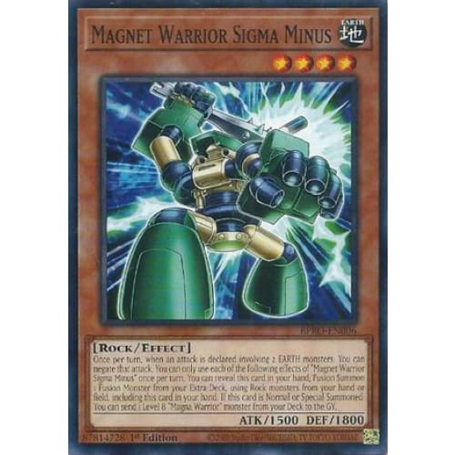 Magnet Warrior Sigma Minus - BPRO-EN006 Common / Short Print 1st Edition