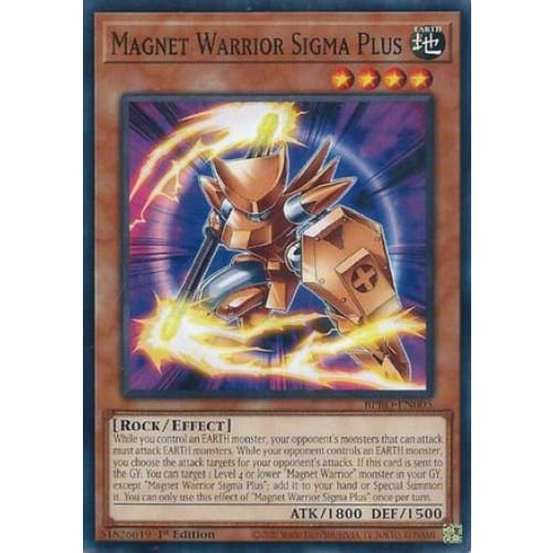 Magnet Warrior Sigma Plus - BPRO-EN005 Common / Short Print 1st Edition