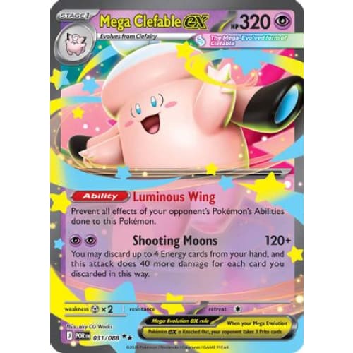 Mega Clefable ex - 031/088 (31) Double Rare Holofoil