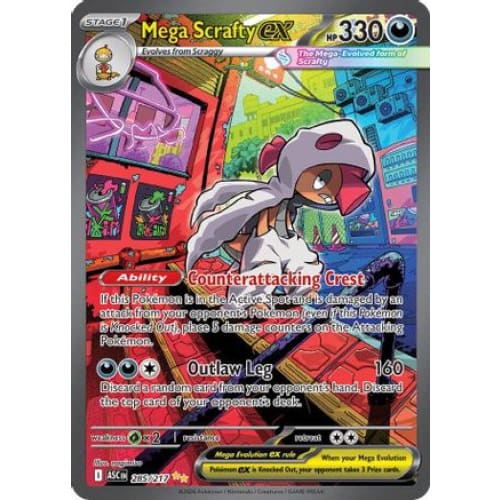 Mega Scrafty ex - 285/217 (285) Special Illustration Rare Holofoil