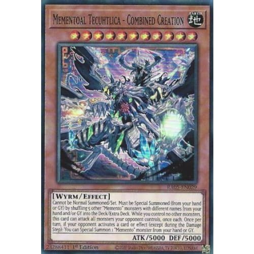 Mementoal Tecuhtlica - Combined Creation - RA05-EN029 Super Rare 1st Edition