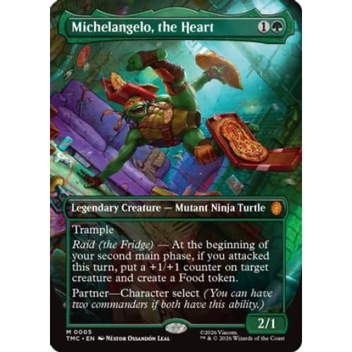 Michelangelo, the Heart (0005) (Borderless) (TMC-005) Foil