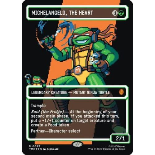 Michelangelo, the Heart (0092) (Borderless) (Surge Foil) (TMC-092) Foil