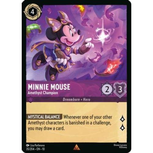 Minnie Mouse - Amethyst Champion (35/204) - Whispers in the Well