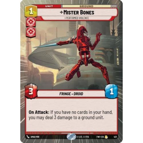 Mister Bones - I Performed Violence (Hyperspace) (421)  Foil