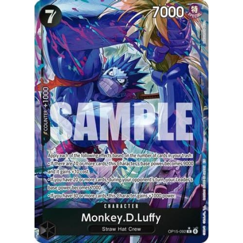Monkey.D.Luffy (OP15-092) (Alternate Art) OP15-092 R Adventure on Kami's Island  Foil