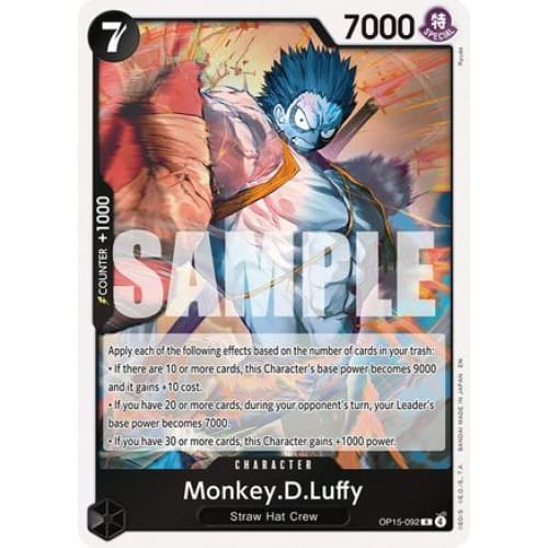 Monkey.D.Luffy (OP15-092) OP15-092 R Adventure on Kami's Island  Foil