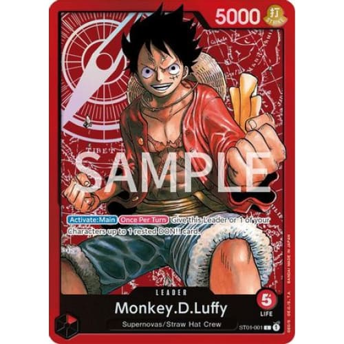 Monkey.D.Luffy ST01-001 L Revision Pack Cards  Foil