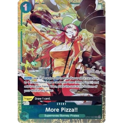More Pizza!! (Premium Card Collection -Best Selection Vol. 4-) OP07-037 UC One Piece Promotion Cards  Foil