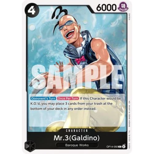 Mr.3(Galdino) OP14-092 R The Azure Sea's Seven  Foil