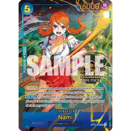 Nami (Japanese Version 3rd Anniversary Set) OP11-054 SR One Piece Promotion Cards  Foil