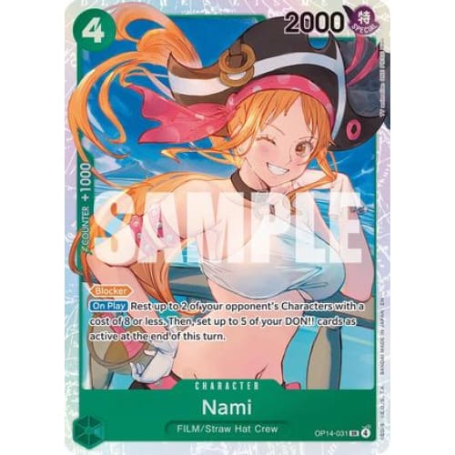 Nami OP14-031 SR The Azure Sea's Seven  Foil
