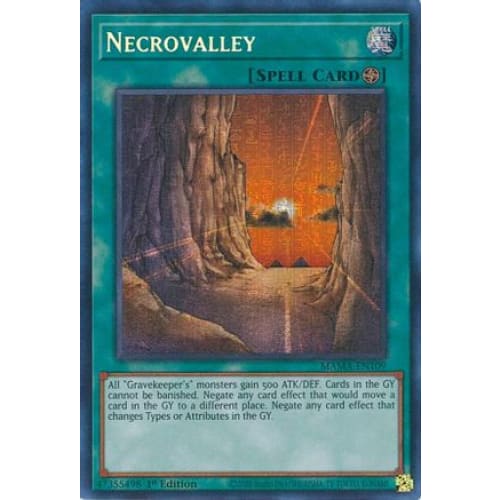 Necrovalley (Secret Pharaoh's Rare) - MAMA-EN109 Secret Pharaoh’s Rare 1st Edition