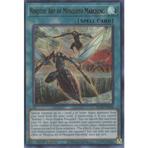 Ninjitsu Art of Mosquito Marching - BLCR-EN030 Ultra Rare 1st Edition