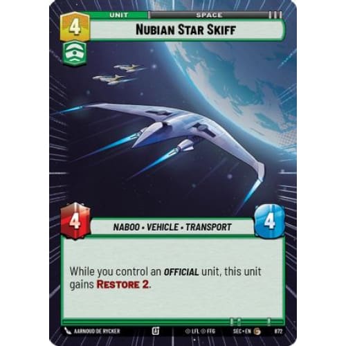 Nubian Star Skiff (Hyperspace Foil) (872)  Foil