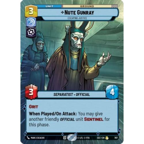 Nute Gunray - Escaping Justice (Hyperspace Foil) (787)  Foil